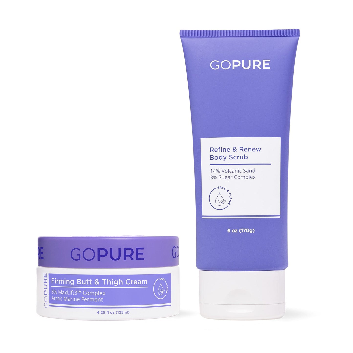 Butt & Thigh Firming Duo - Butt & Thigh Cream + Refine & Renew Body Scrub