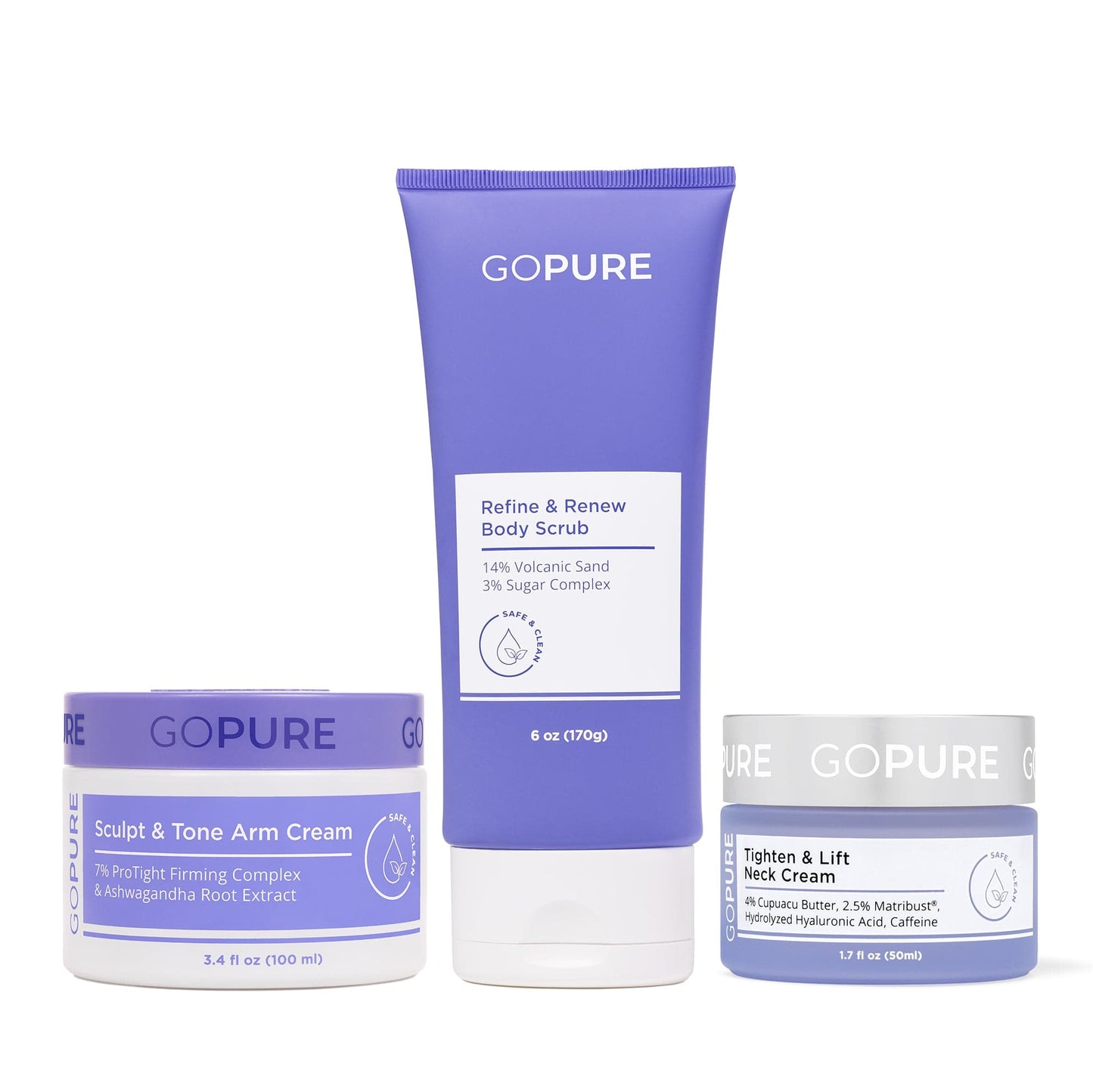 Total Tighten Trio - Neck Cream + Arm Cream + Body Scrub