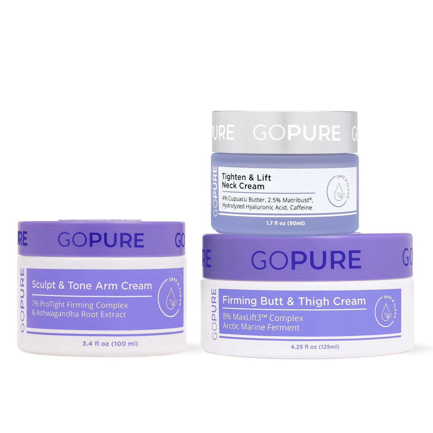 GOPURE Firm It All Routine - Neck Cream + Arm Cream + Butt & Thigh Cream