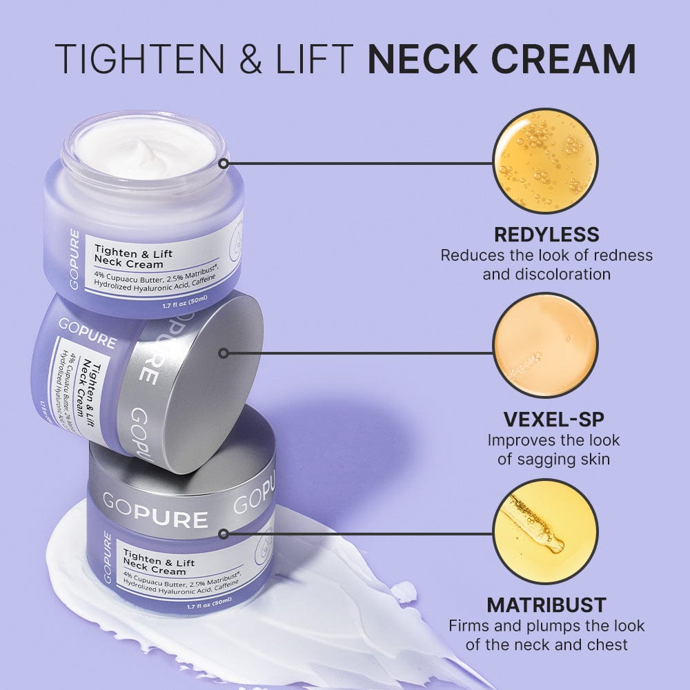 GOPURE Neck Cream - Tighten & Lift Firming Neck Cream for Crepey Skin